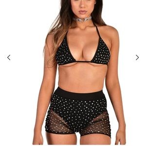 NWOT iHeart Raves Tempt Me Stud Two Piece Set